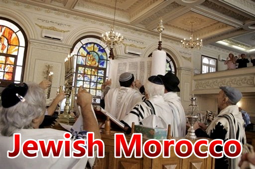 Moroccan Jewish community members attend prayers at Casablanca's Great Synagogue